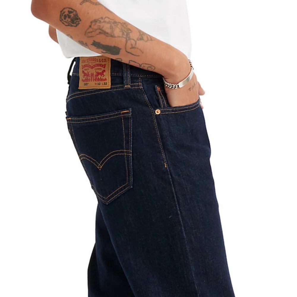 Levi’s 505 Relaxed Cotton Stretch Denim Jeans 36x30